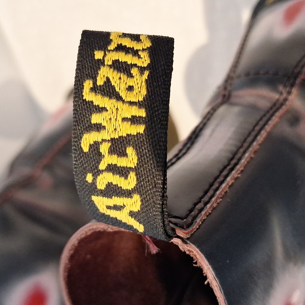 Dr. Martens Women's Black & Red Polka-Dot Lace-Up Boots - Picture 7 of 11